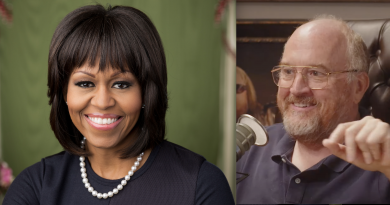 Wikimedia commons photos of Louis CK and Michelle Obama